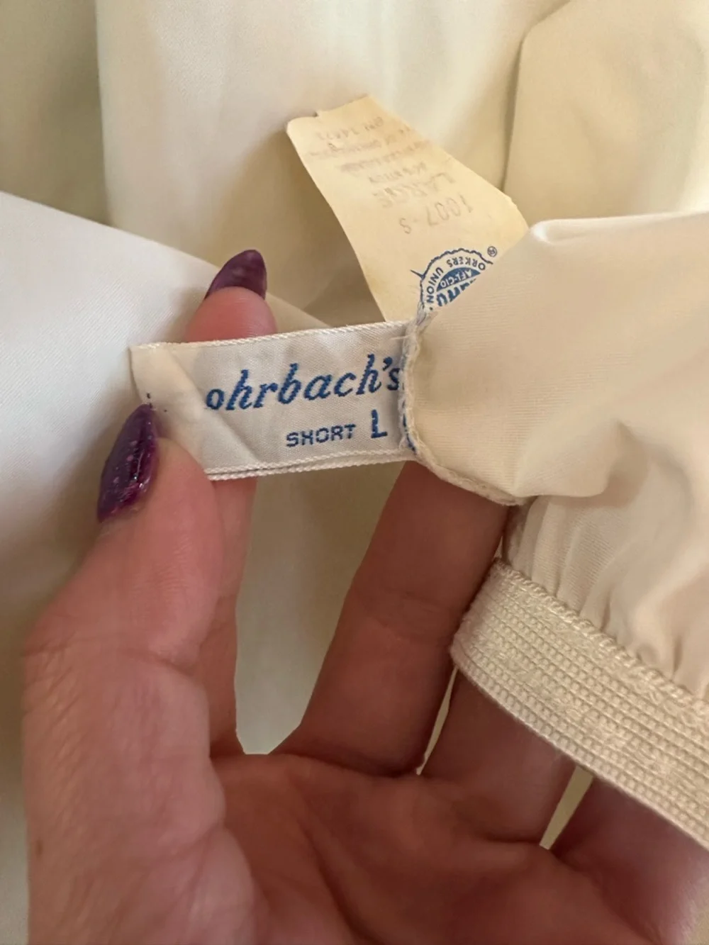 True Vintage 70’s Ohrbach’s White Lace Trim Short Half Slip Size Large - Picture 3 of 5
